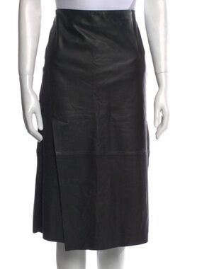 NWT Vince Lamb Leather A Line Skirt